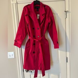 Fuschia trench coat 14/16
